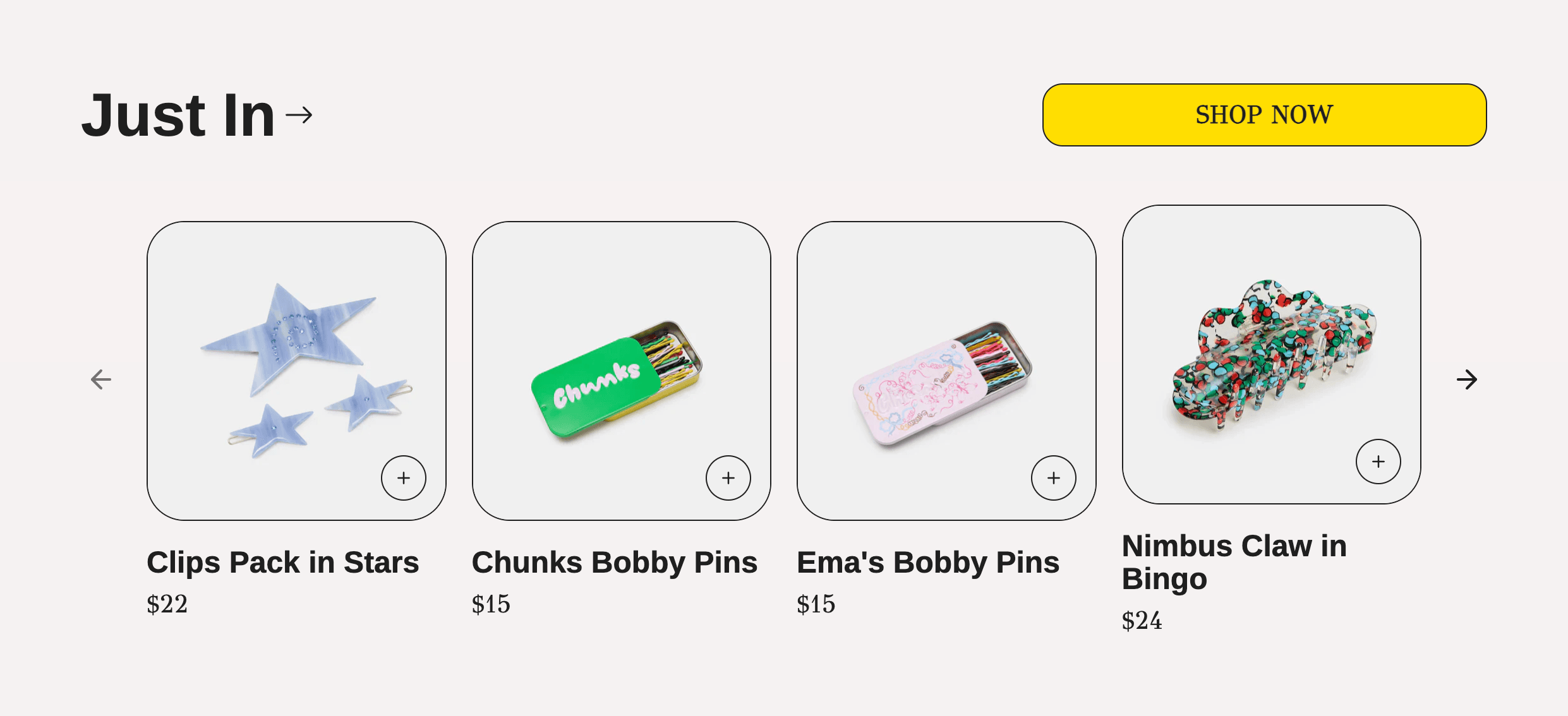 Chunks Product Collection Carousel desktop preview