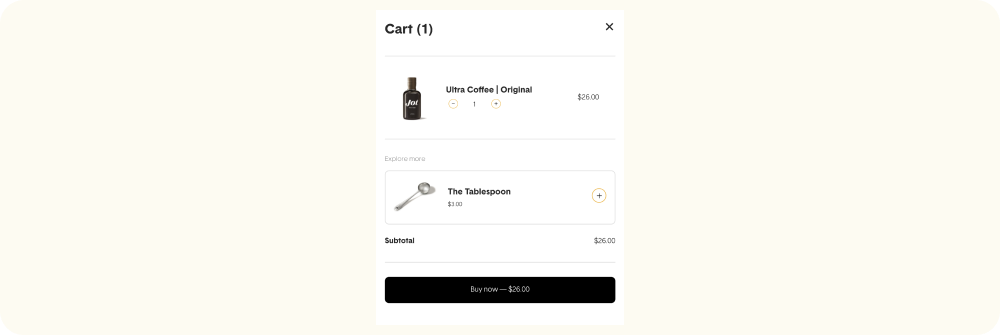 Screenshot of the Jot tablespoon product
