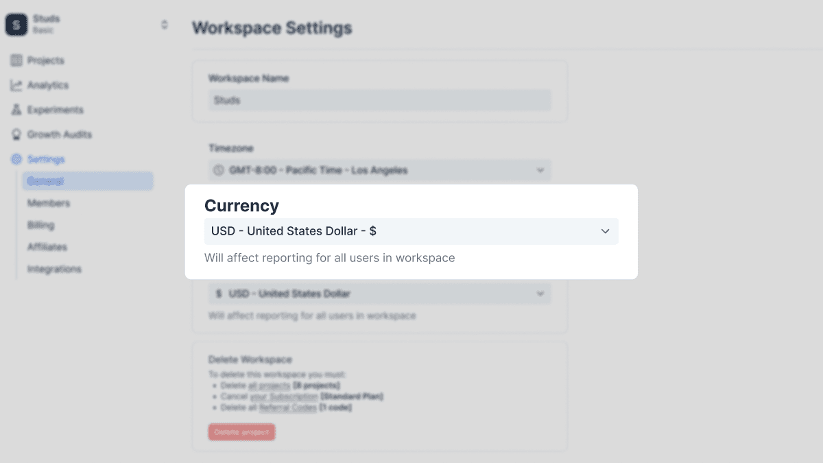 View Analytics in Your Own Currency!
