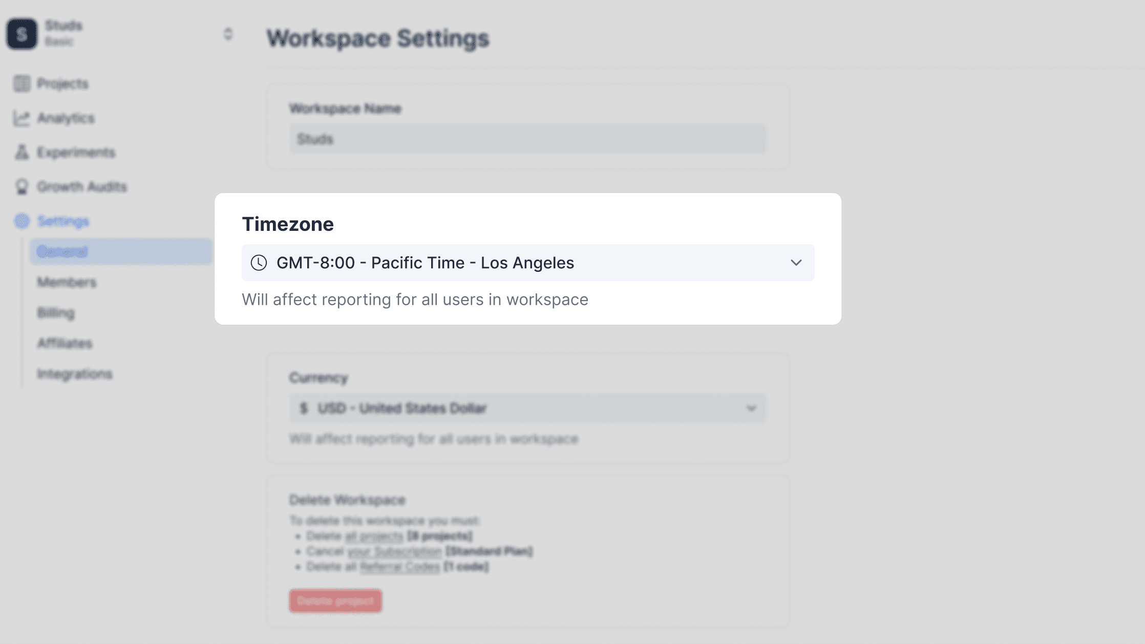 View analytics in your timezone