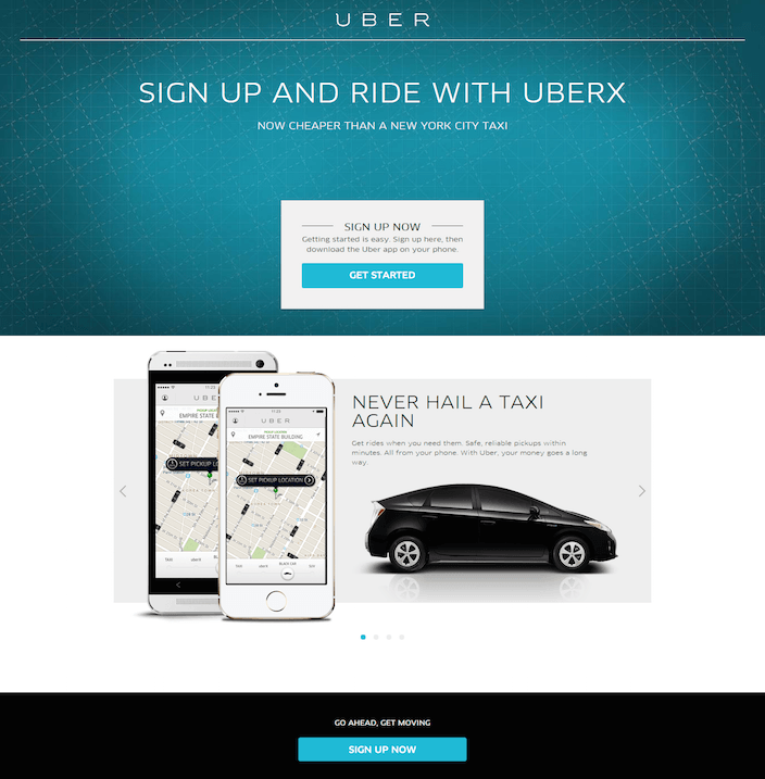 Uber Landing Page