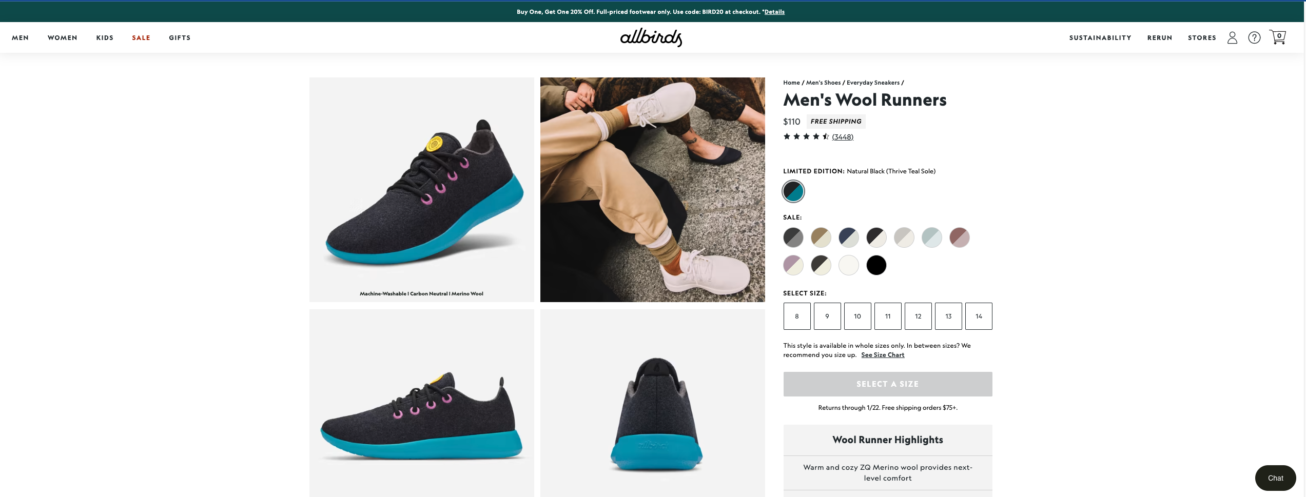 Allbirds Product Page Example