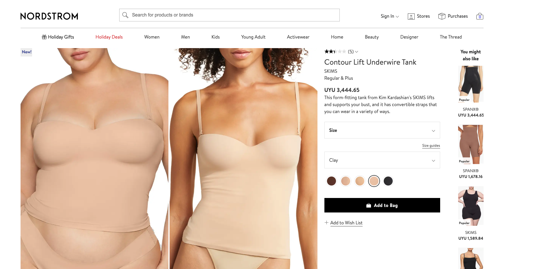 Nordstrom Product Page Example