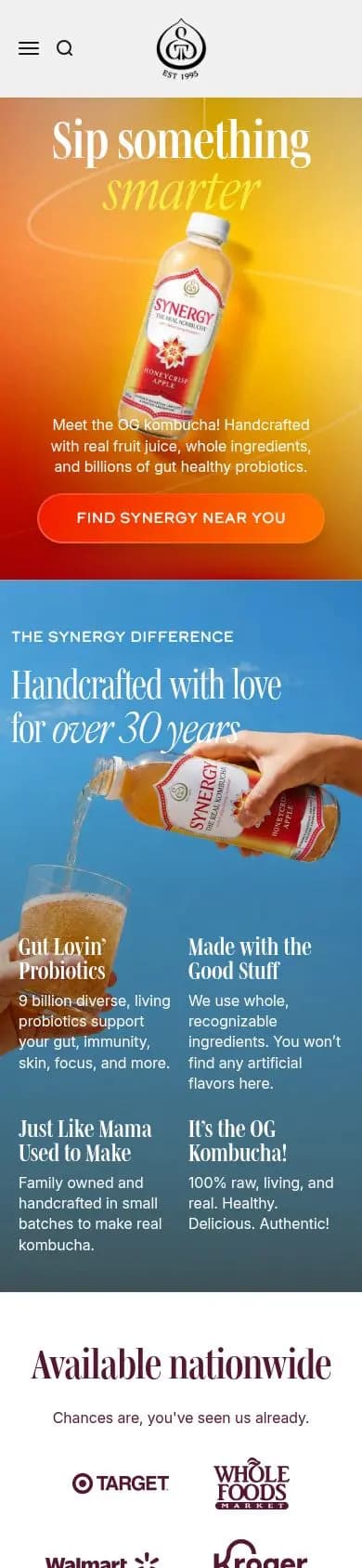GT's Synergy offer page on a phone