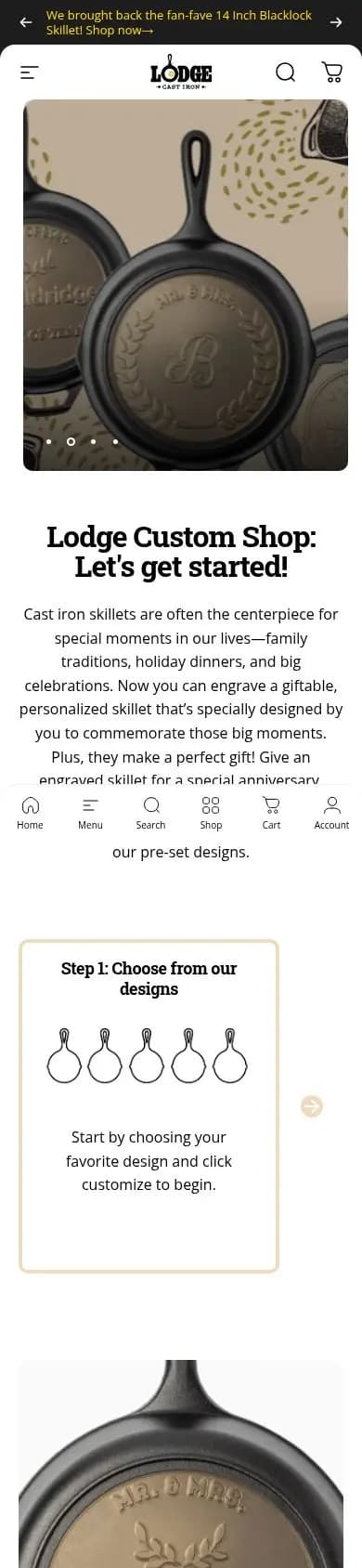 Lodge offer page on a phone