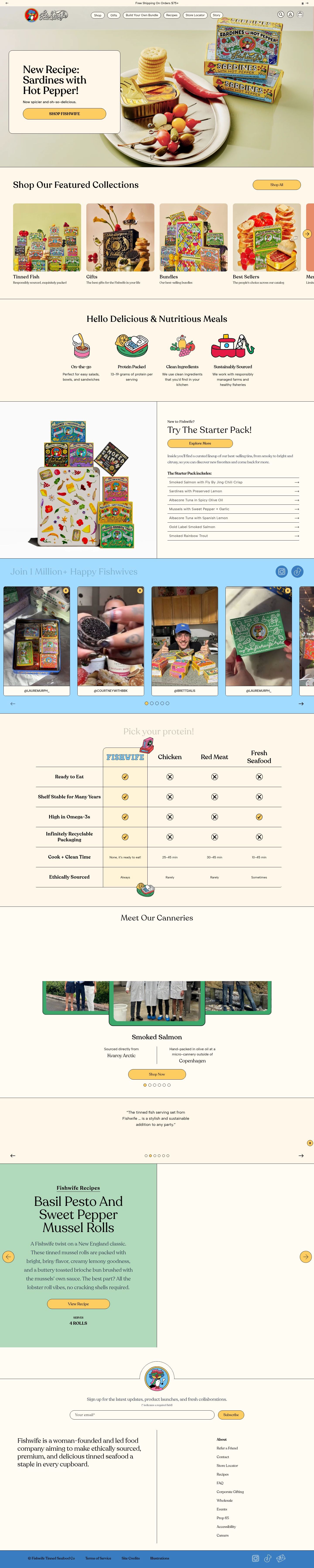 Fishwife homepage screenshot