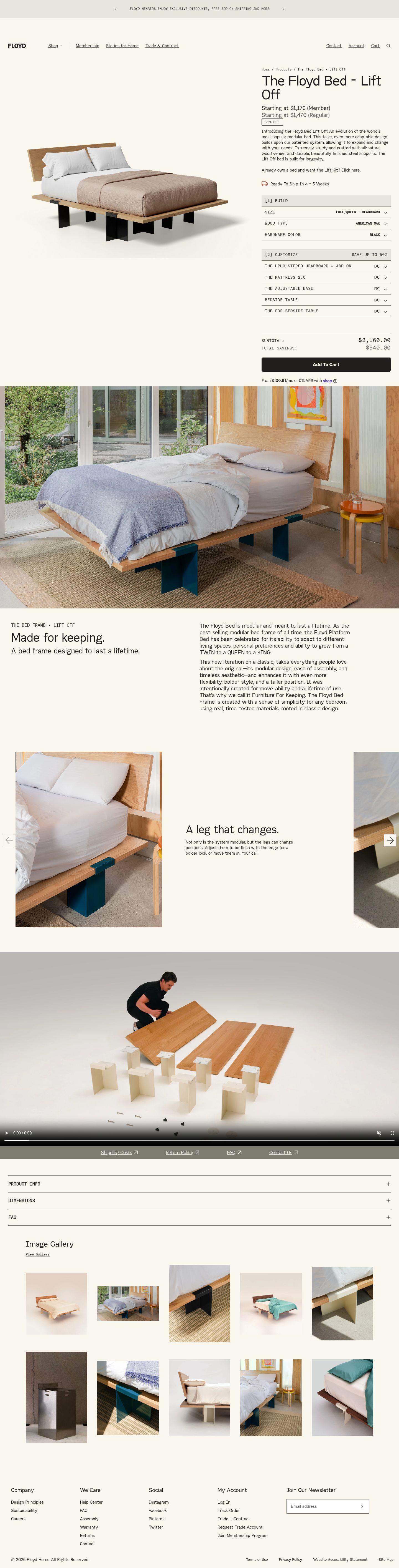 Floyd product page screenshot