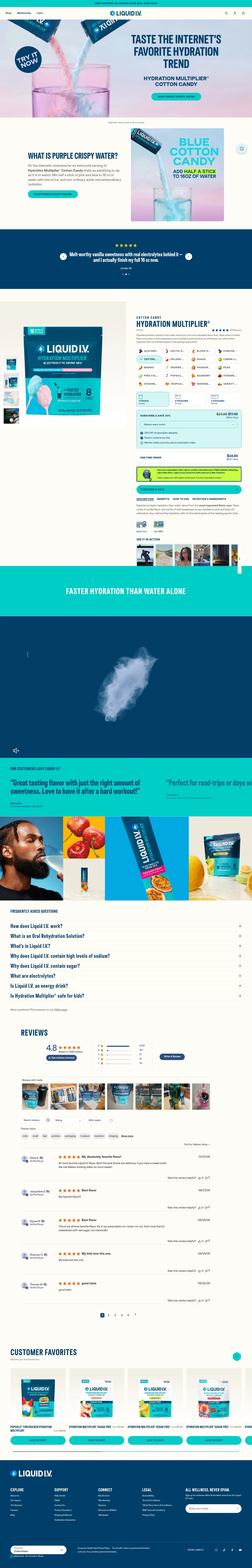 Liquid I.V. product page screenshot