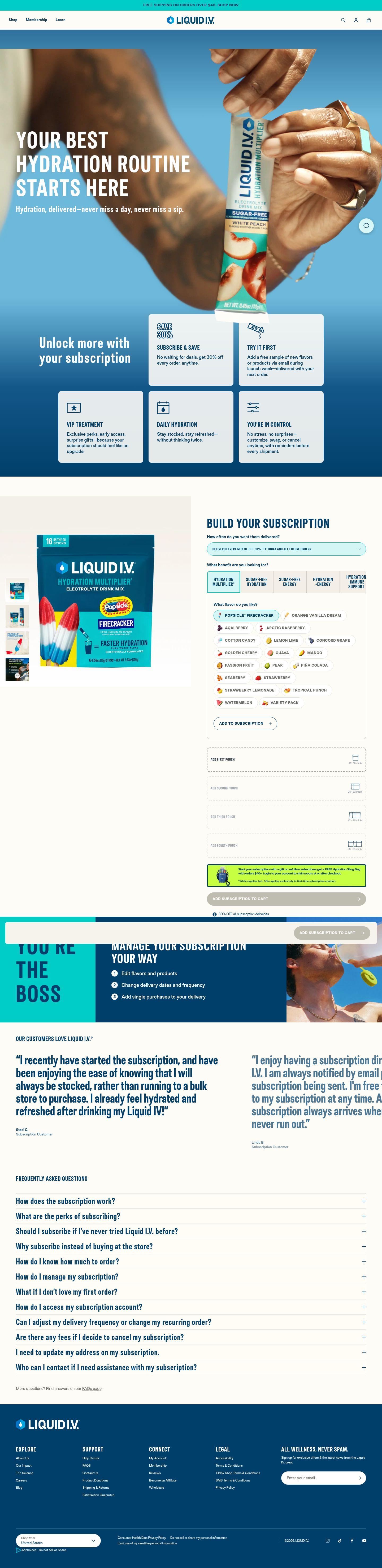 Liquid I.V. landing page screenshot