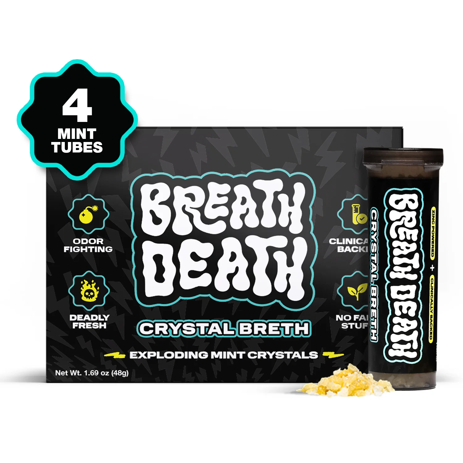 Breath Death Product 4 Pack Mint Tubes